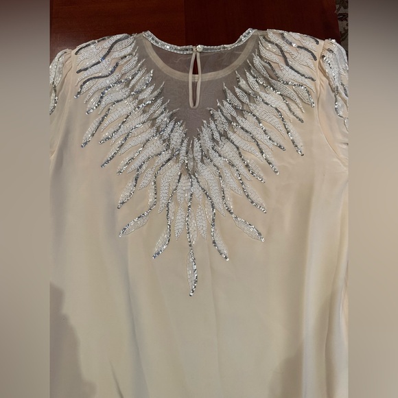 ❤️ New STUNNING ARGENTI NOTTE SILK TUNIC DRESS. Hand Beaded. Lined. Size: 6. - Picture 5 of 16
